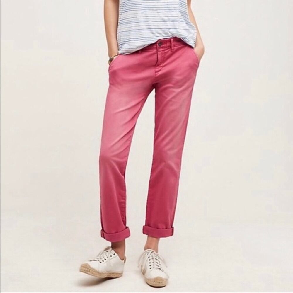 Pilcro x Anthropologie Pink Hyphen‎ Straight Jeans Size 32
